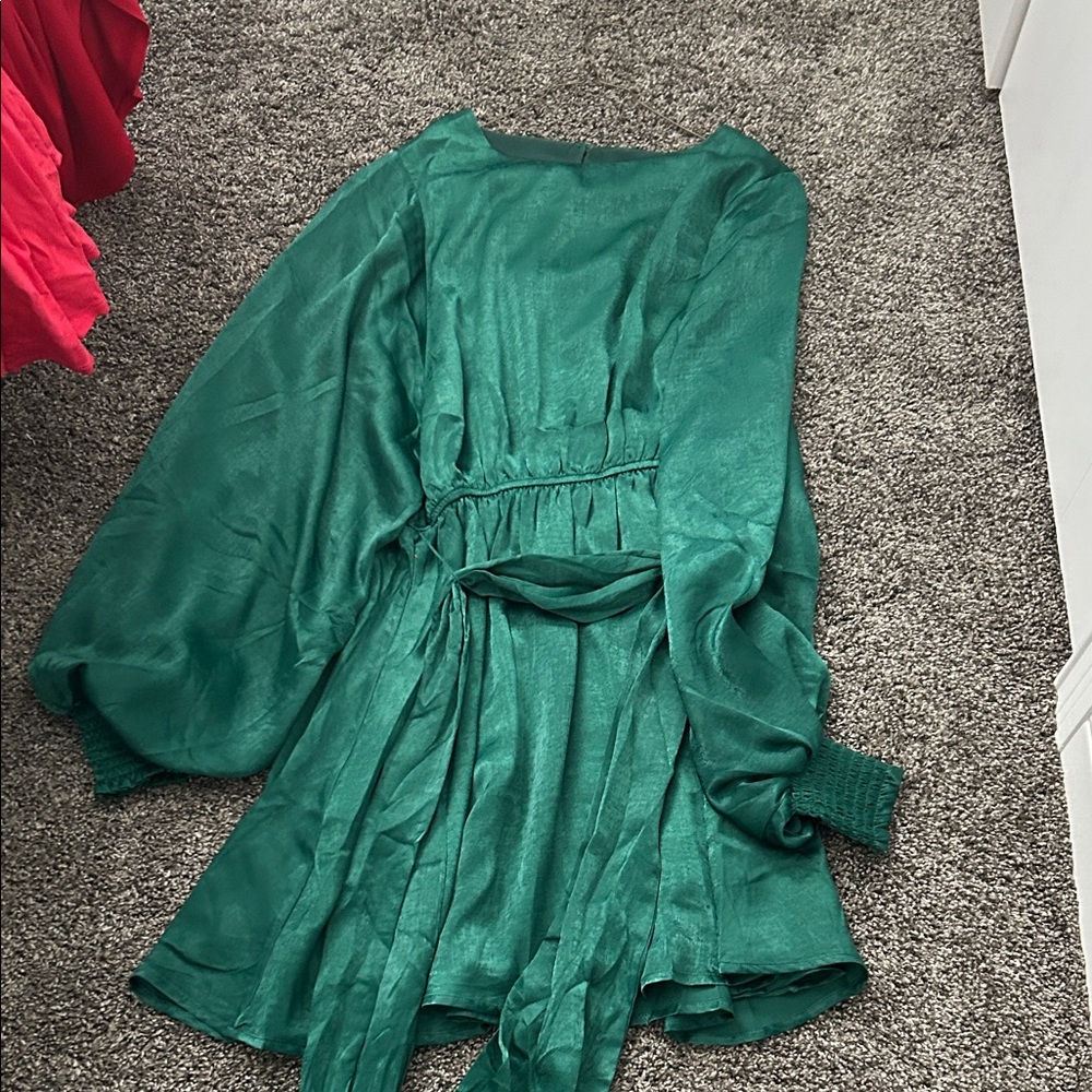 Aura Emerald Green Mini Dress